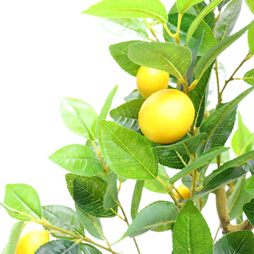 Albero di limone artificiale Garvee da 5 piedi, realistico, facile da curare, durevole, resistente ai raggi UV, compatto, per interni e verande.