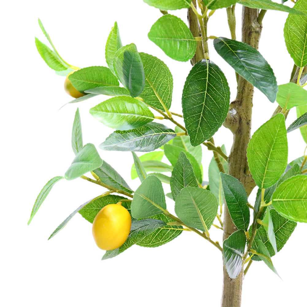 Albero di limone artificiale Garvee da 5 piedi, realistico, facile da curare, durevole, resistente ai raggi UV, compatto, per interni e verande.