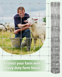 Recinzione per bovini Garvee in filo zincato 14GA, robusta e resistente alla corrosione per l'allevamento di capre e cervi, 4x164 piedi