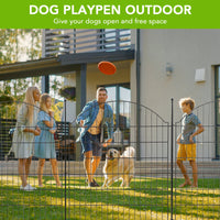 Recinzione decorativa da giardino Garvee, 10 pannelli, acciaio inossidabile, flessibile, 32 pollici di altezza, 29 piedi di lunghezza, nero, per cortile e patio