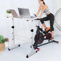 Scrivania mobile Garvee, regolabile in altezza, con ruote, ergonomica, in metallo, per ufficio domestico, portatile, montaggio rapido