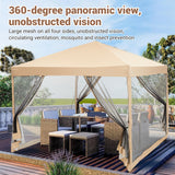 Garvee Tenda Pop-Up 304.8x304.8cm Tenda Campeggio Telaio Acciaio Anticorrosione Impermeabile Rete Antizanzare Feste