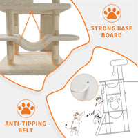 GARVEE Tiragraffi multilivello grande da 168 cm - Tiragraffi con sisal, amaca, peluche - Struttura robusta, versatile, per gatti di grandi dimensioni, per interni