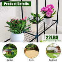 Serra da giardino Garvee 57x57x76" Robusta struttura in acciaio a 3 livelli Porta avvolgibile con Cerniera Portatile per giardino e patio