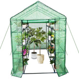 Serra mobile Garvee con 9 ripiani, struttura in acciaio per giardino, patio e balcone, 57x85x76 pollici, trasparente - Verde