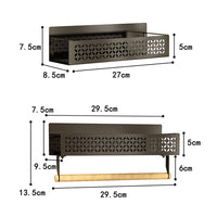 Porta spezie magnetico Garvee, set da 4, con potente magnete per frigorifero e cucina, acciaio inossidabile al carbonio, con portarotolo di carta, nero