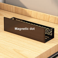 Porta spezie magnetico Garvee, set da 4, con potente magnete per frigorifero e cucina, acciaio inossidabile al carbonio, con portarotolo di carta, nero