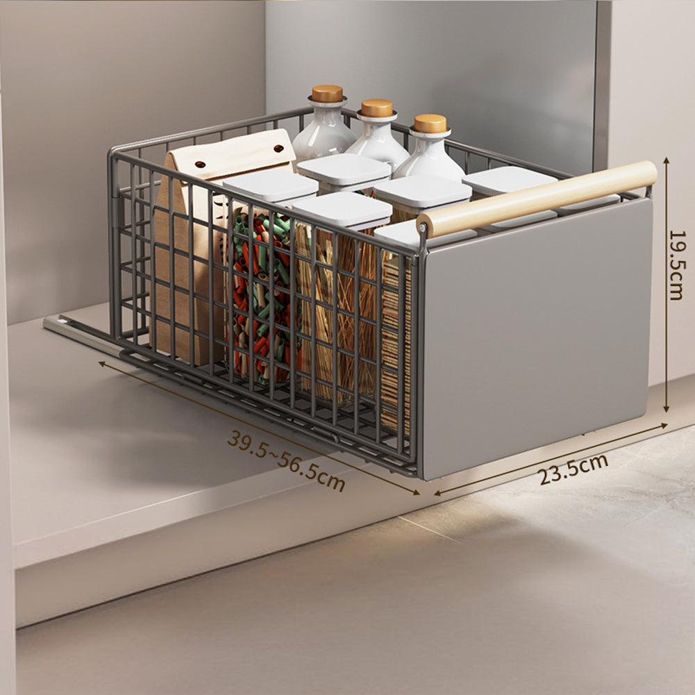 Garvee Organizer per mobili da cucina con pellicola adesiva, ripiani estensibili resistenti, cestello per cassetti in rete metallica per cucina e bagno, antiruggine, silenzioso, metallo, nero