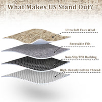 Tappeto a pelo corto GARVEE per soggiorno, esterno, moderno, vintage, classico, resistente, facile da pulire, versatile, per la zona soggiorno