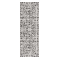 Tappeto persiano GARVEE 240 x 340 cm, lavabile, vintage, classico, resistente, per soggiorno, camera da letto, ingresso, grigio
