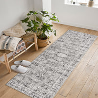 Tappeto persiano GARVEE 160 x 230 cm, lavabile, vintage, classico, resistente, per soggiorno, camera da letto, ingresso, grigio