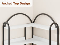 Mensola Angolare Garvee a forma di L industriale con struttura in metallo a 5 ripiani per soggiorno e camera da letto, 68.5x30.7x30.7 pollici, nero