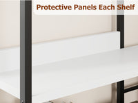 Mensola Angolare Garvee a forma di L industriale con struttura in metallo a 5 ripiani per soggiorno e camera da letto, 68.5x30.7x30.7 pollici, nero