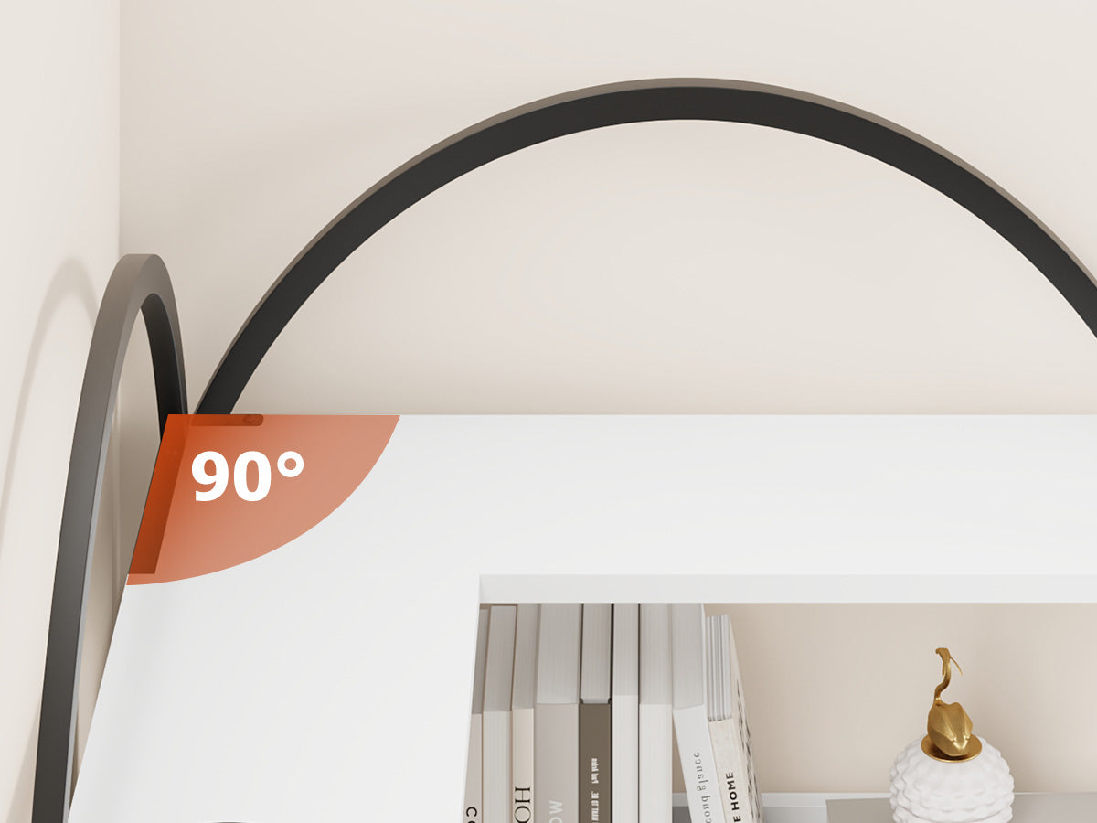 Mensola Angolare Garvee a forma di L industriale con struttura in metallo a 5 ripiani per soggiorno e camera da letto, 68.5x30.7x30.7 pollici, nero