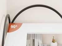 Mensola Angolare Garvee a forma di L industriale con struttura in metallo a 5 ripiani per soggiorno e camera da letto, 68.5x30.7x30.7 pollici, nero