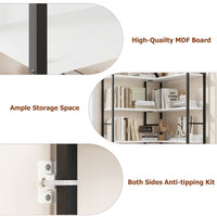 Mensola Angolare Garvee a forma di L industriale con struttura in metallo a 5 ripiani per soggiorno e camera da letto, 68.5x30.7x30.7 pollici, nero