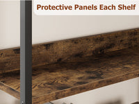 Mensola Angolare Garvee, struttura in metallo industriale in forma di L arcuata per soggiorno e camera da letto, 68.5"x30.7"x30.7" nero