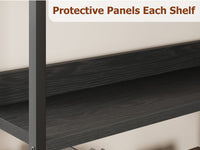 Libreria Angolare Garvee con struttura in metallo a forma di L, stile industriale, grande, per soggiorno e camera da letto, 68.5"x30.7"x30.7" nero