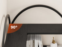 Libreria Angolare Garvee con struttura in metallo a forma di L, stile industriale, grande, per soggiorno e camera da letto, 68.5"x30.7"x30.7" nero