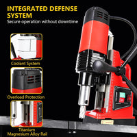 Trapano Magnetico GARVEE Set 11 Pezzi per Festa del Papà | Carotatrice Portatile Industriale Ø 4 cm Nero