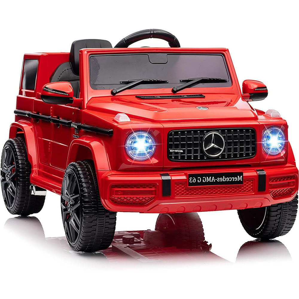 Garvee G63 AMG Auto elettrica 12V per bambini - Rossa con musica a LED e funzione fuoristrada per uso interno ed esterno