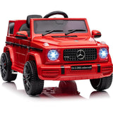 Garvee G63 AMG Auto elettrica 12V per bambini - Rossa con musica a LED e funzione fuoristrada per uso interno ed esterno - Rosso