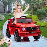 Garvee G63 AMG Auto elettrica 12V per bambini - Rossa con musica a LED e funzione fuoristrada per uso interno ed esterno