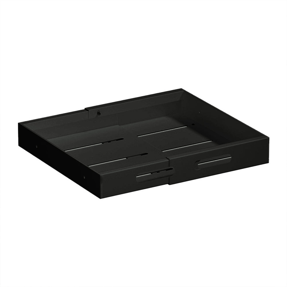 Organizzatore scorrevole per mobili da cucina Garvee, acciaio al carbonio, estensibile, silenzioso, per cucina e ufficio, regolabile, salvaspazio, 13,38-19,68 pollici, colore metallizzato