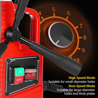 Trapano Magnetico GARVEE Set 11 Pezzi per Festa del Papà | Carotatrice Portatile Industriale Ø 4 cm Nero