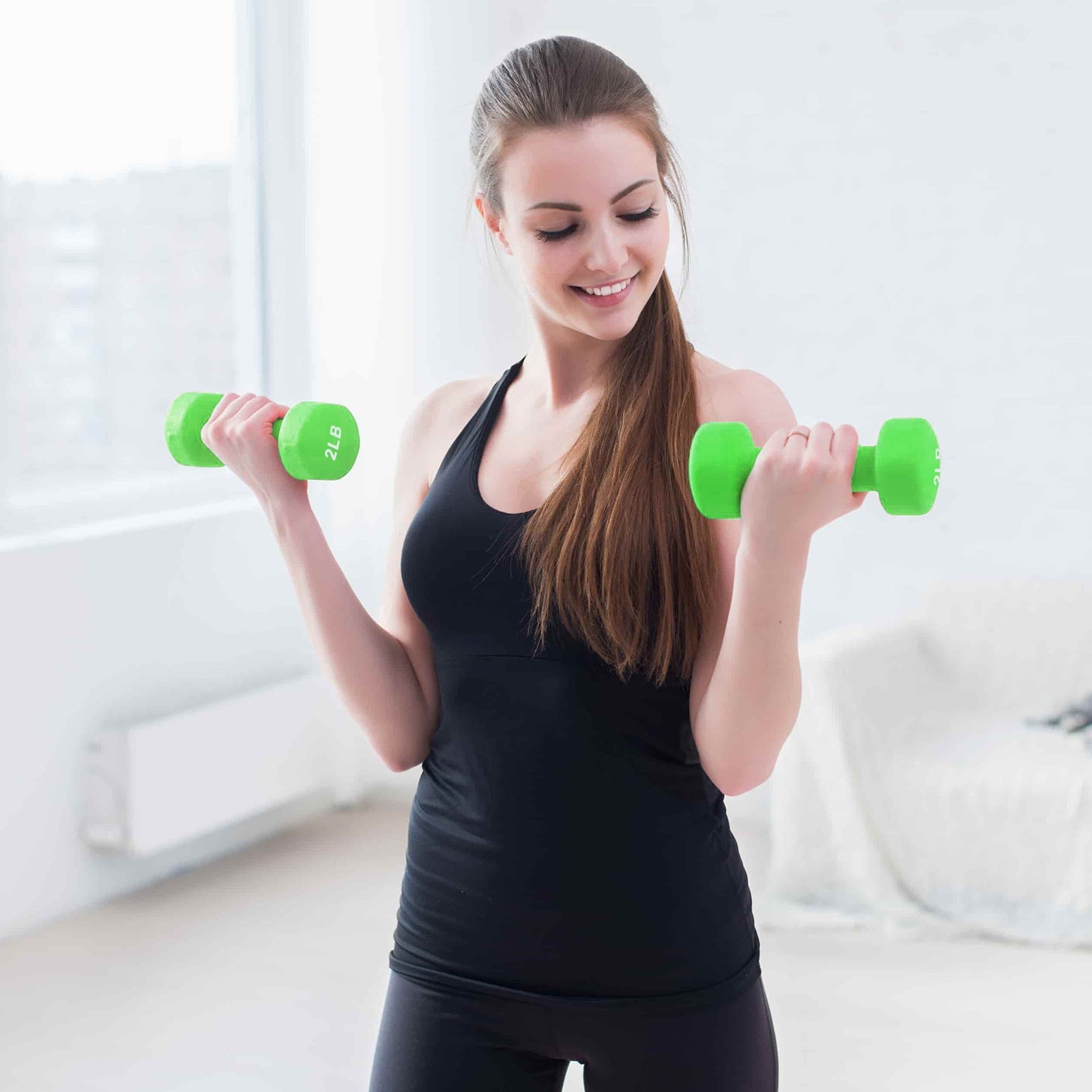 Set Manubri Garvee PVC Antiscivolo 1-3 Libbre Esagonali con Nucleo Ferro e Contenitore - Ideale per Allenamenti Casa Festa del Papà, Multicolore