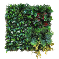 Pannelli da parete in erba artificiale Garvee 20"x20" in bosso con foglie di menta per uso interno ed esterno, resistenti ai raggi UV, resistenti alle intemperie, materiale PE