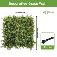 Garvee set da 6 pannelli di bosso artificiale 20x20" in polietilene resistente ai raggi UV e alle intemperie per uso in giardino e in interni, verde