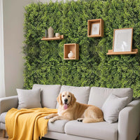 Garvee set da 12 pannelli di bosso artificiale, 20x20 cm, resistenti ai raggi UV, flessibili, in polietilene, per uso in giardino e in interni, verde