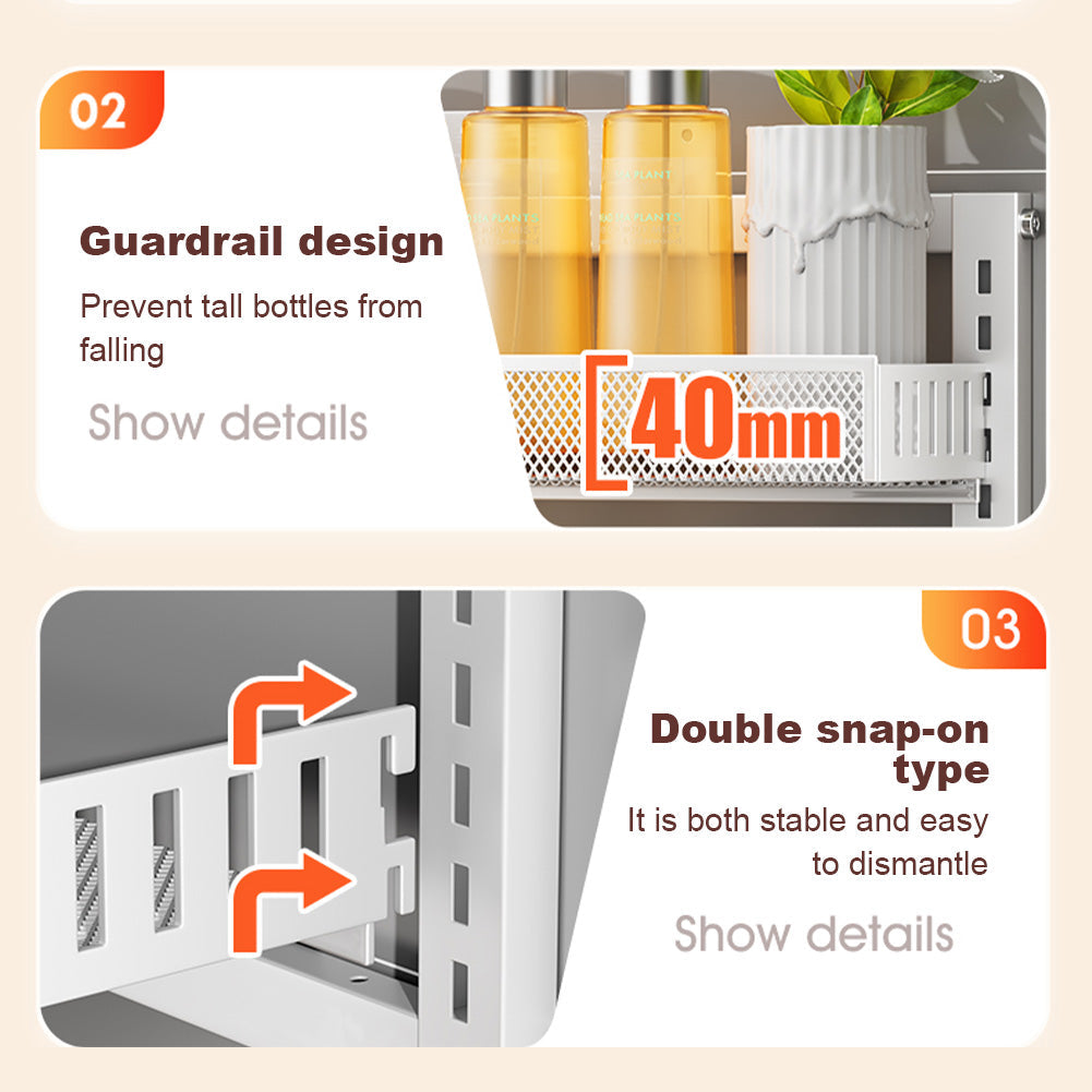 Organizzatore da porta a 6 ripiani Garvee, in metallo, altezza regolabile, capacità di carico 80 libbre, per cucina e ripostiglio, montaggio a parete e su porta, nero