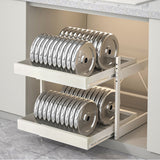 Organizzatore per armadio estensibile a 2 livelli Garvee con design flessibile, acciaio al carbonio per cucina e bagno, salvaspazio, nero - nero