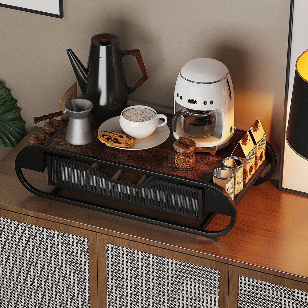 Garvee Coffee Station Organizer Porta cialde caffè Multifunzionale Antipolvere Robusto Per cucina e ufficio Design compatto