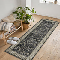 Tappeti marocchini Garvee 80 x 150 cm, tappeto antiscivolo a pelo piatto per soggiorno, camera da letto, cucina, stile boho, misto cotone, materiale in feltro