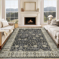 Tappeto marocchino Garvee 120x170cm in misto cotone antiscivolo in stile boho per soggiorno e cucina