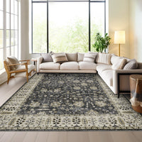 Tappeto marocchino Garvee 200x290cm in misto cotone antiscivolo in stile boho per soggiorno, camera da letto, beige
