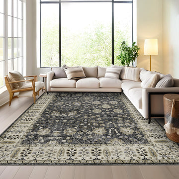 Tappeti marocchini Garvee 240 x 340 cm Tappeto antiscivolo a pelo piatto per soggiorno, camera da letto, cucina, stile boho, misto cotone, materiale in feltro