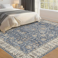 Tappeto marocchino Garvee 240x340cm in misto cotone antiscivolo per soggiorno, camera da letto, stile boho