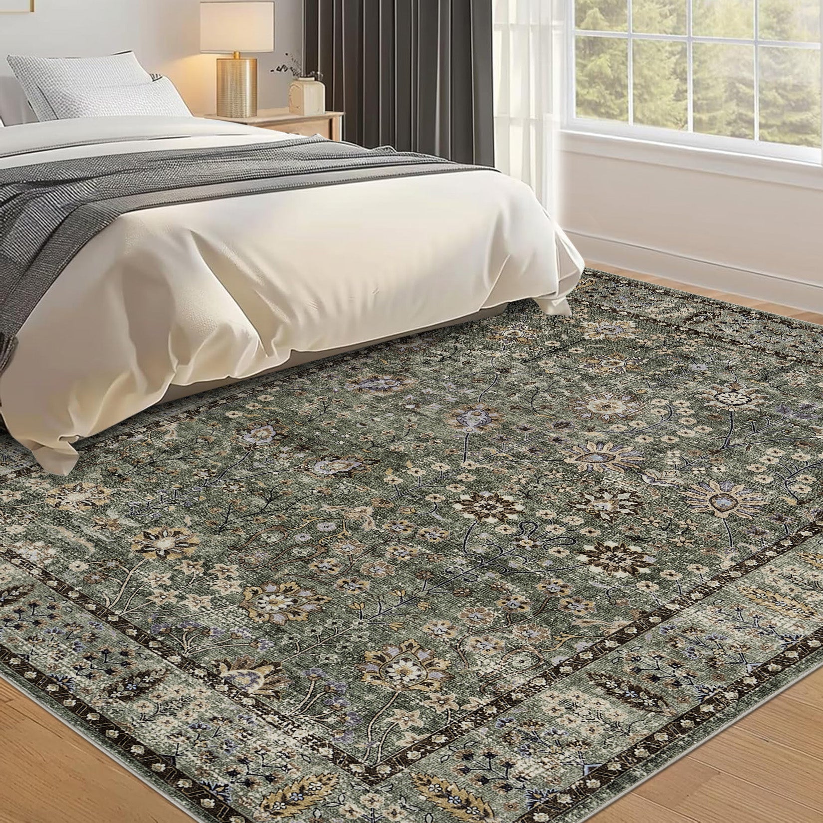 Tappeti marocchini Garvee 160x230cm in misto cotone a pelo corto, antiscivolo, per soggiorno, camera da letto, cucina, stile boho