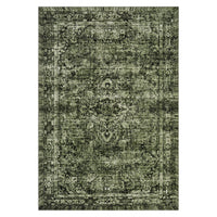 Tappeto a pelo corto Garvee verde 80x150 cm, stile boho vintage, per soggiorno, camera da letto, lavabile, antiscivolo, in poliestere, salotto moderno