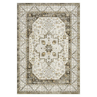 Tappeto vintage boho Garvee 80 x 150 cm, antiscivolo, lavabile, morbido, a pelo corto, per soggiorno, camera da letto, ufficio, design marocchino, finto cashmere, grigio-marrone