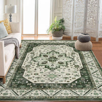 Tappeto vintage boho Garvee 80 x 150 cm, antiscivolo, lavabile, morbido, a pelo corto, per soggiorno, camera da letto, ufficio, design marocchino, finto cashmere, grigio-marrone