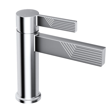 Rubinetto per lavabo cromato Garvee, miscelatore monocomando, rubinetto per bagno, altezza beccuccio 10,8 cm, acciaio inossidabile, montaggio monocomando, facile installazione, moderno