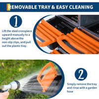 Nido per polli Garvee a 2 livelli – Con 6 scomparti, tetto in metallo resistente all’acqua, base antiscivolo, ideale per pollai