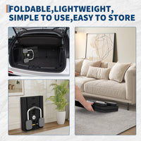 Garvee, macchina portatile per Pilates Reformer, multifunzione, rullo addominale automatico per casa e palestra, leggero, pieghevole, stabile, in materiale PP