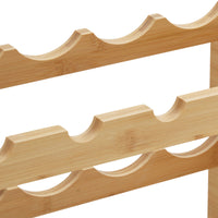 Portabottiglie Garvee, 36 bottiglie, impilabile, in legno massello, 4 ripiani, compatto, finitura naturale, per cucina e bar