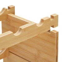 Portabottiglie Garvee, 36 bottiglie, impilabile, in legno massello, 4 ripiani, compatto, finitura naturale, per cucina e bar